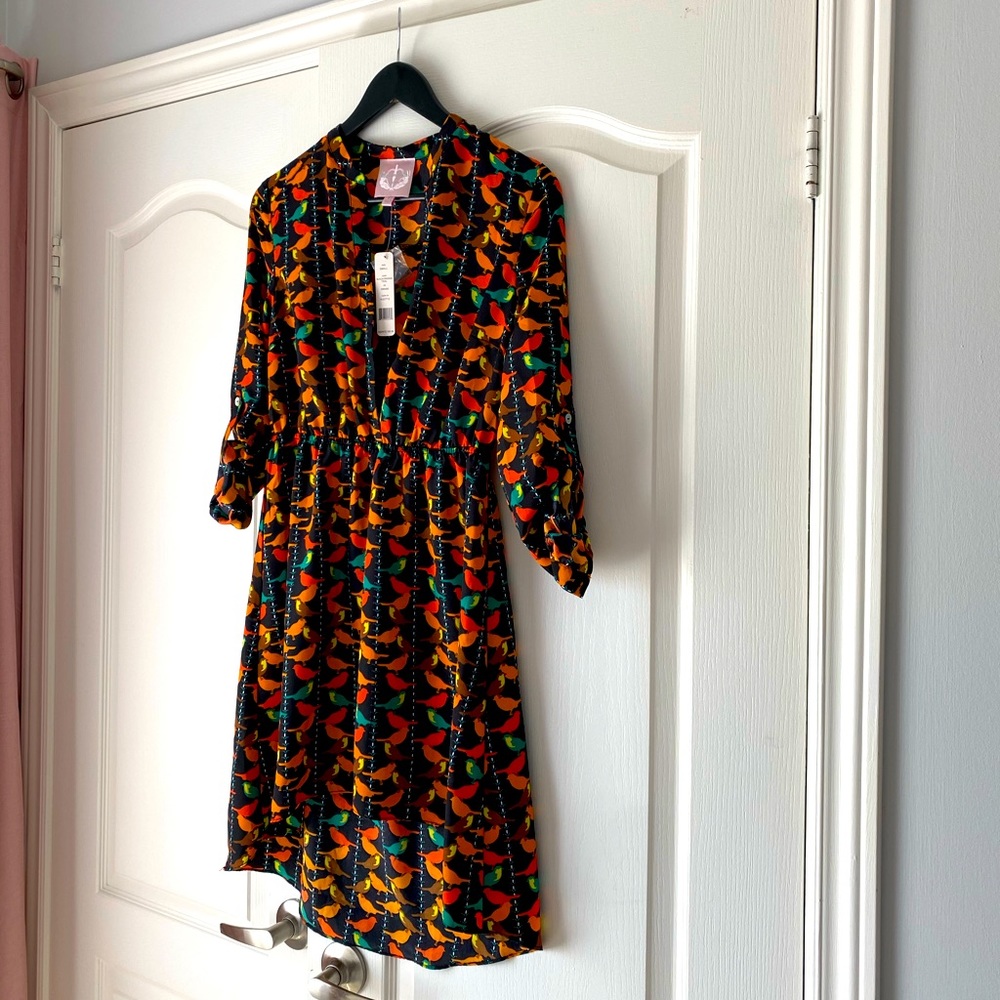 Romeo & Juliet Couture Long Sleeve Birds Dress